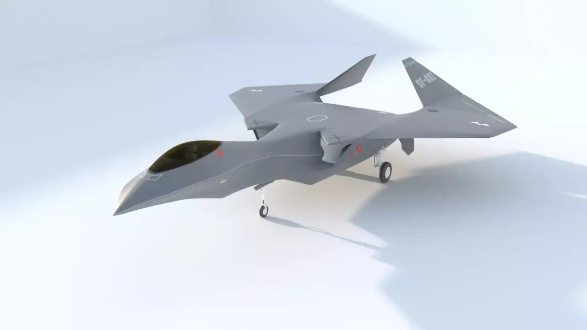 Silent Falcon The next generation stealth fighter jet 3D model