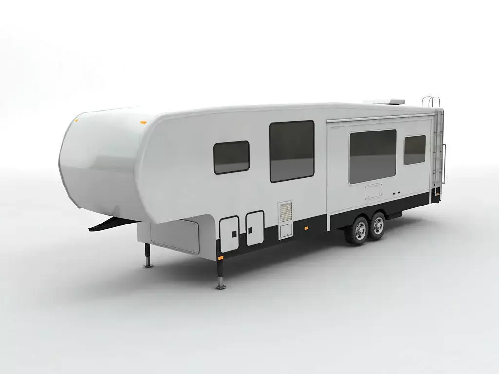 Fifth Wheel Travel Trailer Toy Hauler 2-Axle  3D model