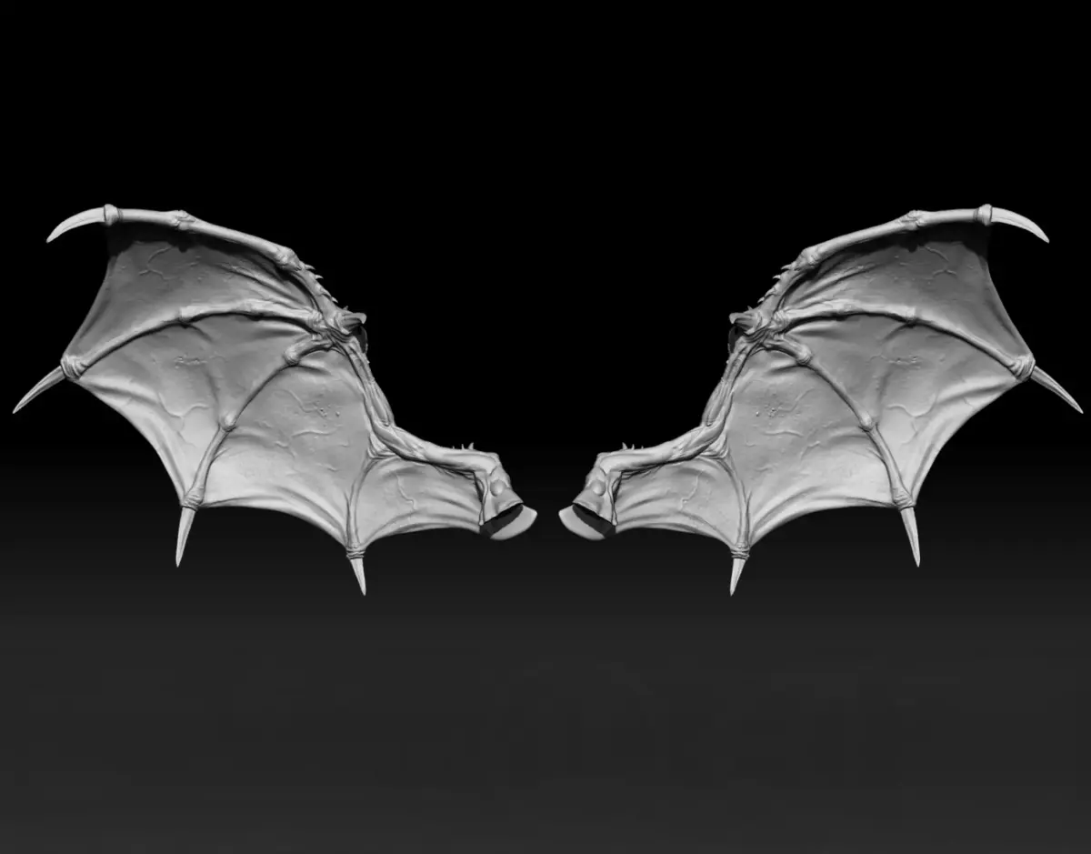 Demon Wings high poly  3D model