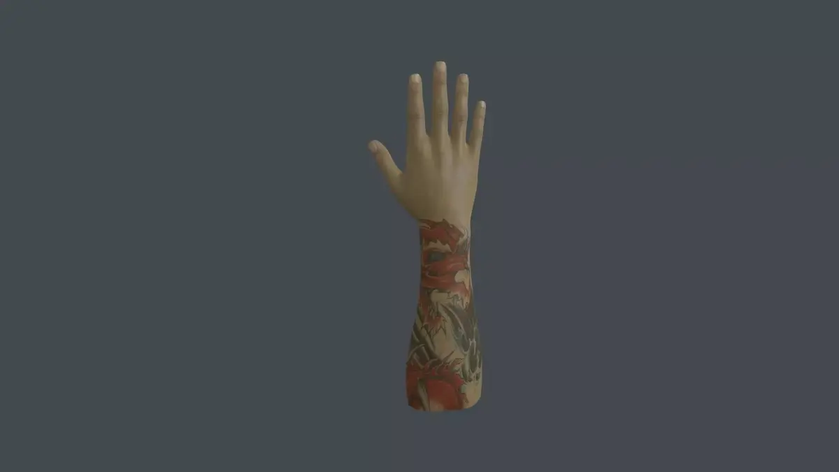 HAND-008 Right Hand Low-poly 3D model