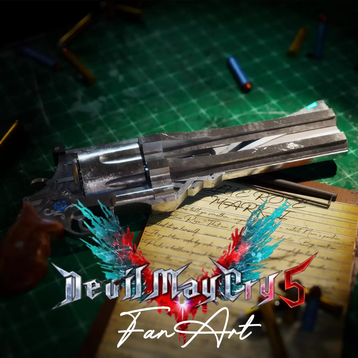 Blue Rose DMC 5 Fanart Low-poly 3D model