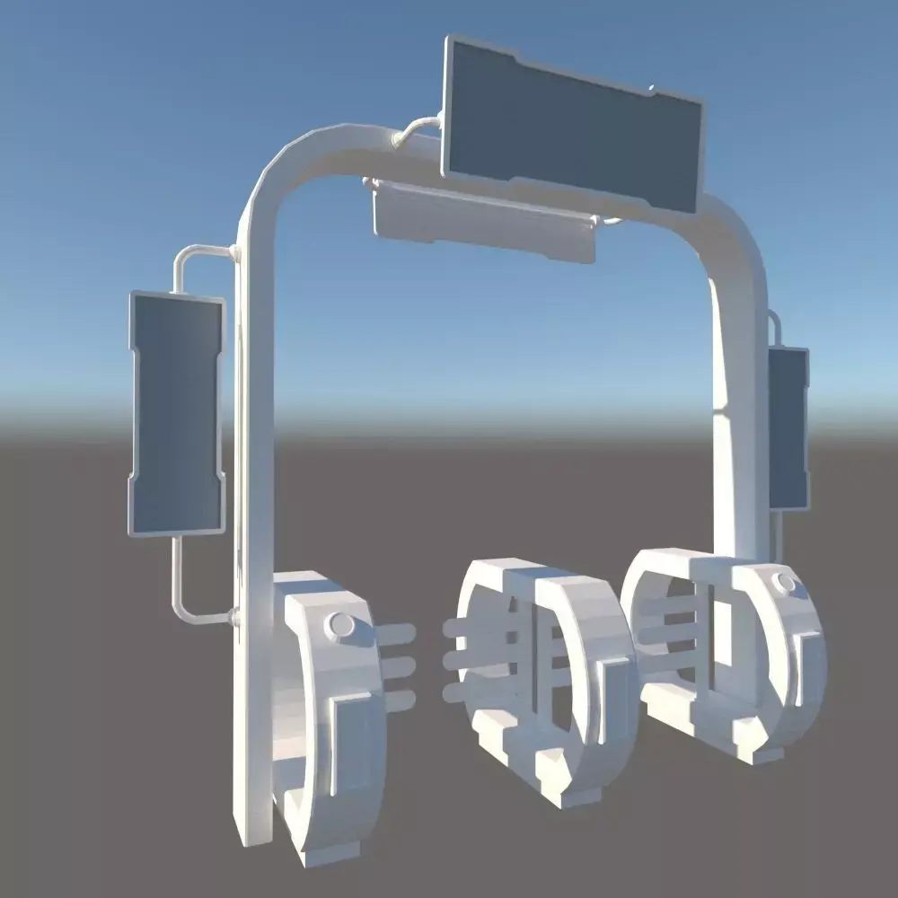 Entrance Turnstile Low-poly 3D model