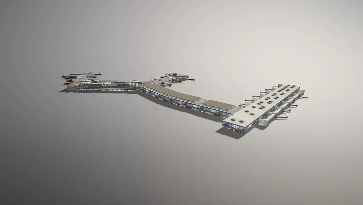 Airport Terminal ESSA Terminal5 Stockholm Arlanda Airport Low-poly 3D model