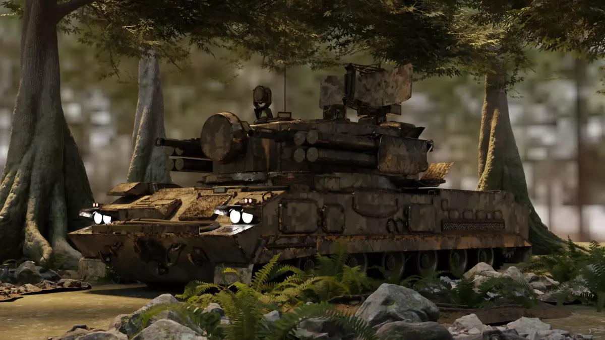 3D Military Combat Vehicle  Realistic Armored Tank  3D model