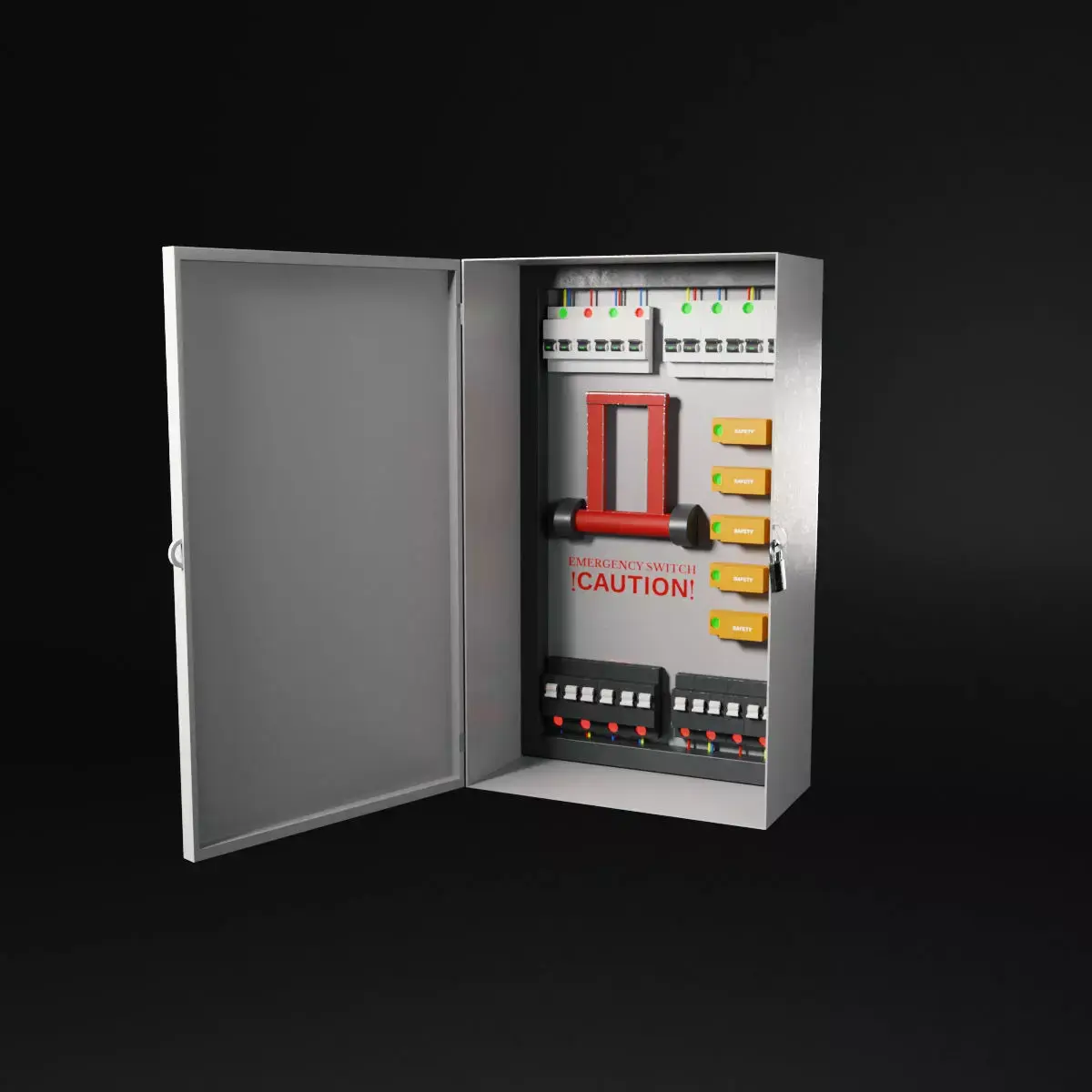 Low-Poly Electrical Control Panel by Nikdox Low-poly 3D model