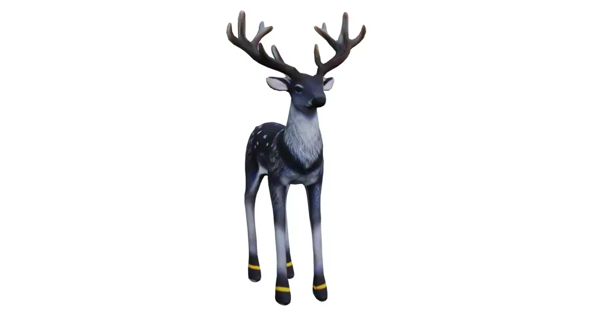 Grey deer  Deer low poly Low-poly 3D model