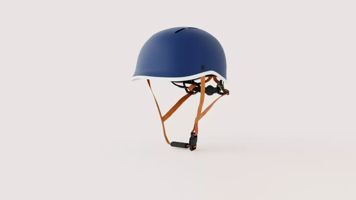 Urban Bicycle Helmet - Navy Blue Low-poly 3D model