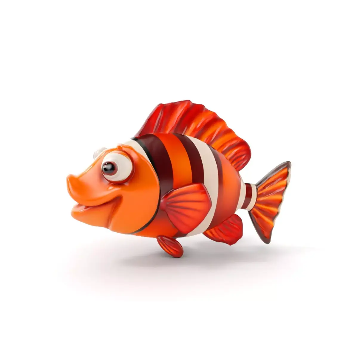 Cute Clownfish Cartoon Model Pack Low-poly 3D model