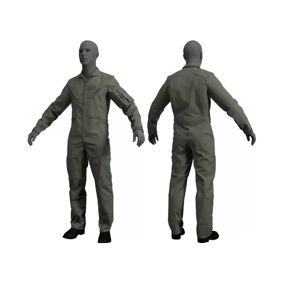 US Flight Suit CWU-27P - Marvelous Designer 3D model