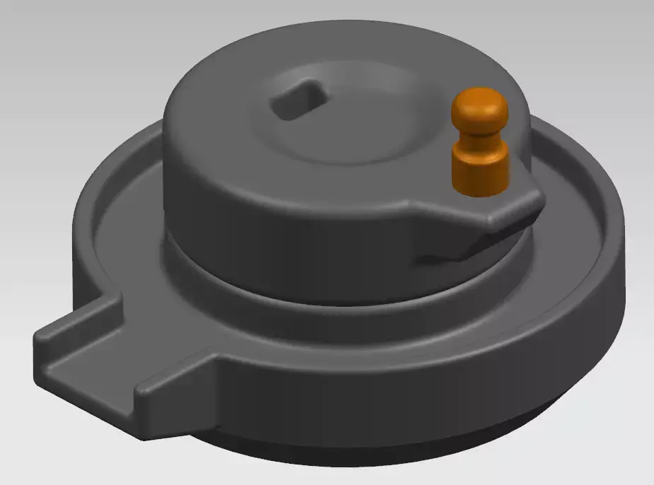 millstones part with orange knob 3D model