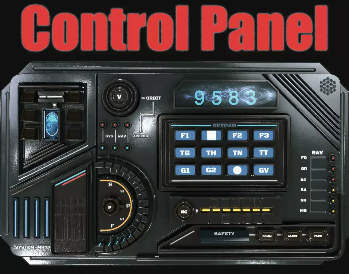 control panel 3D model 2