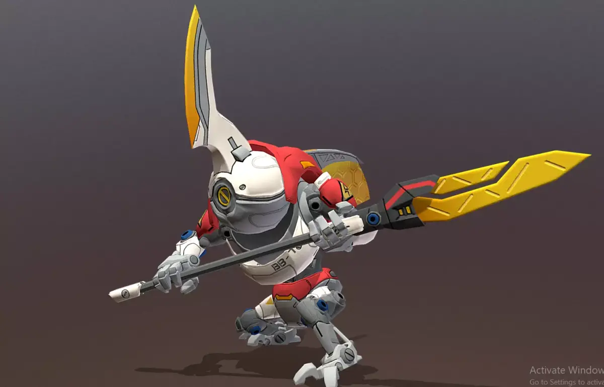 CYBORG-BEETLE-ROBOT Spear Wind Mill Attack 3D model