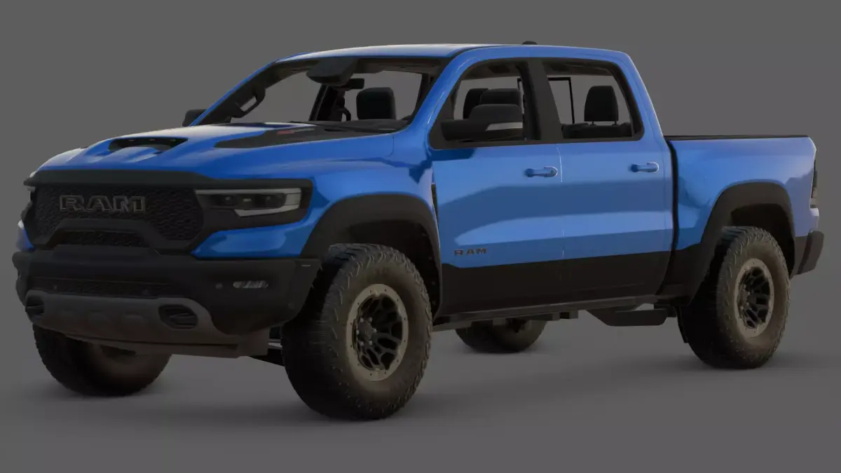 2021 Ram 1500 TRX 3D Model  The Ultimate Off-Road Pickup Low-poly 3D model
