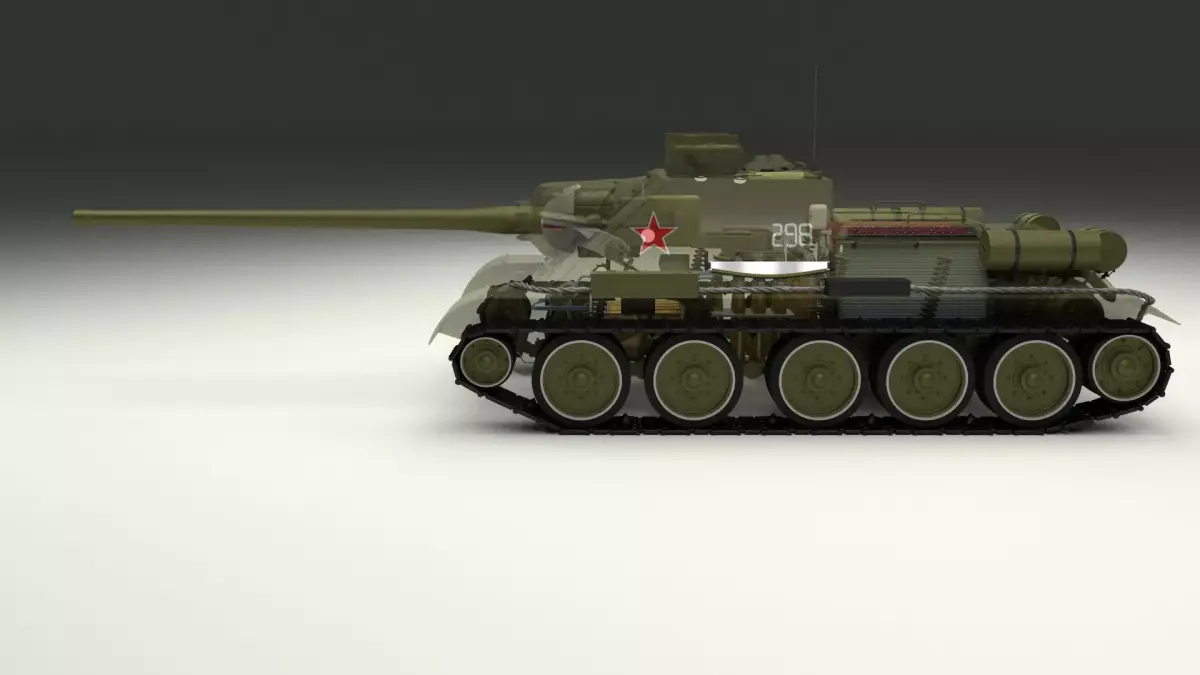 SU 100 Interior-Engine Bay Full  3D model