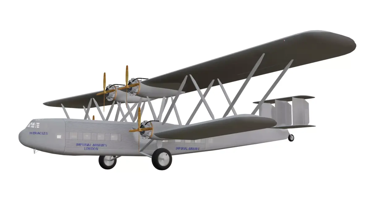 Handley Page HP42 Low-poly 3D model