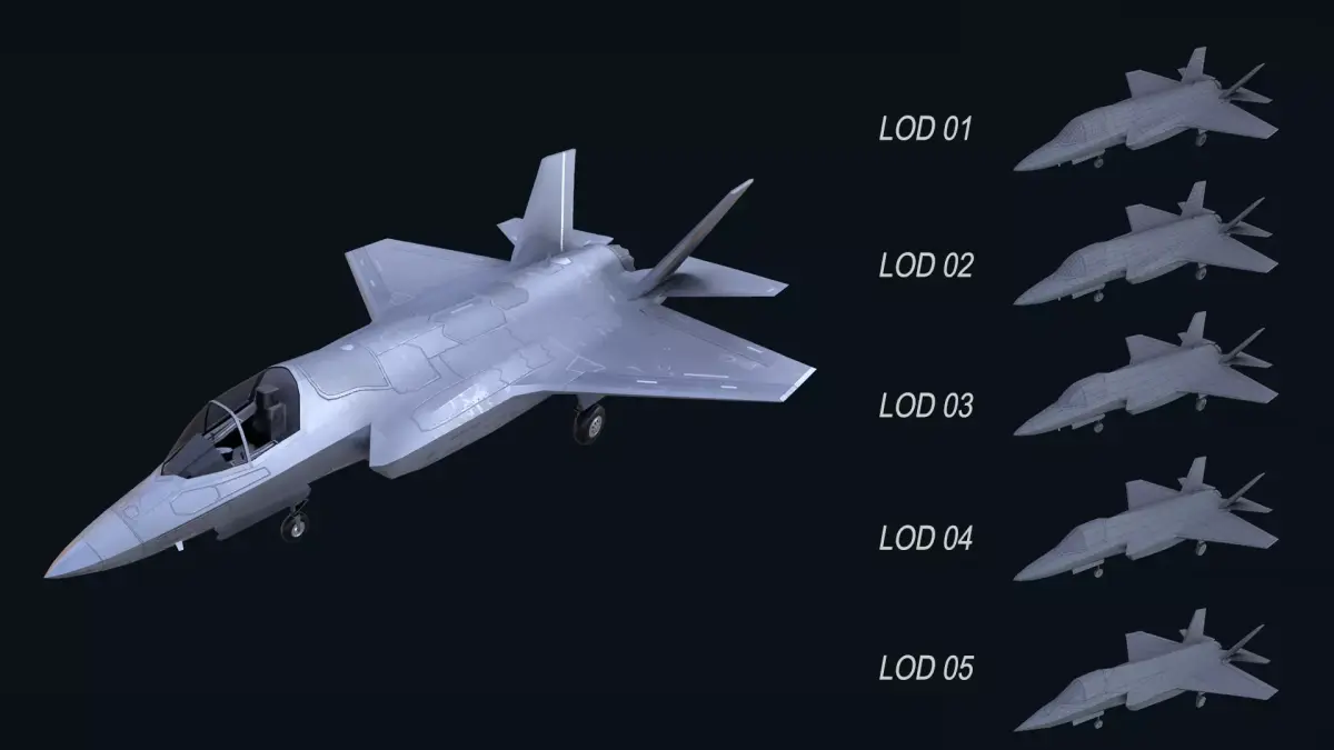 Asset - Army - F 35 Lightning II 3D MODEL Low-poly 3D model