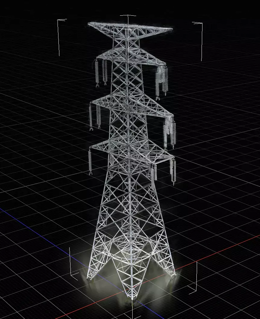 Electrical Tower Gaussian splatting 3D model