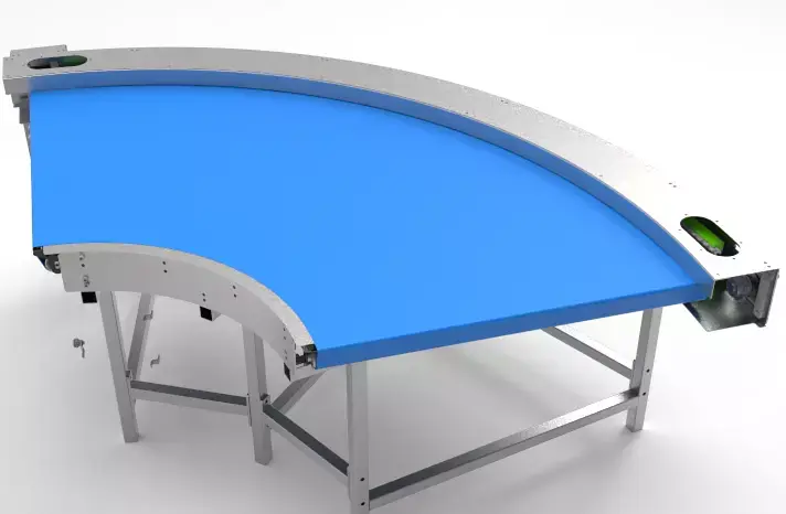 Curved belt conveyor 3D model