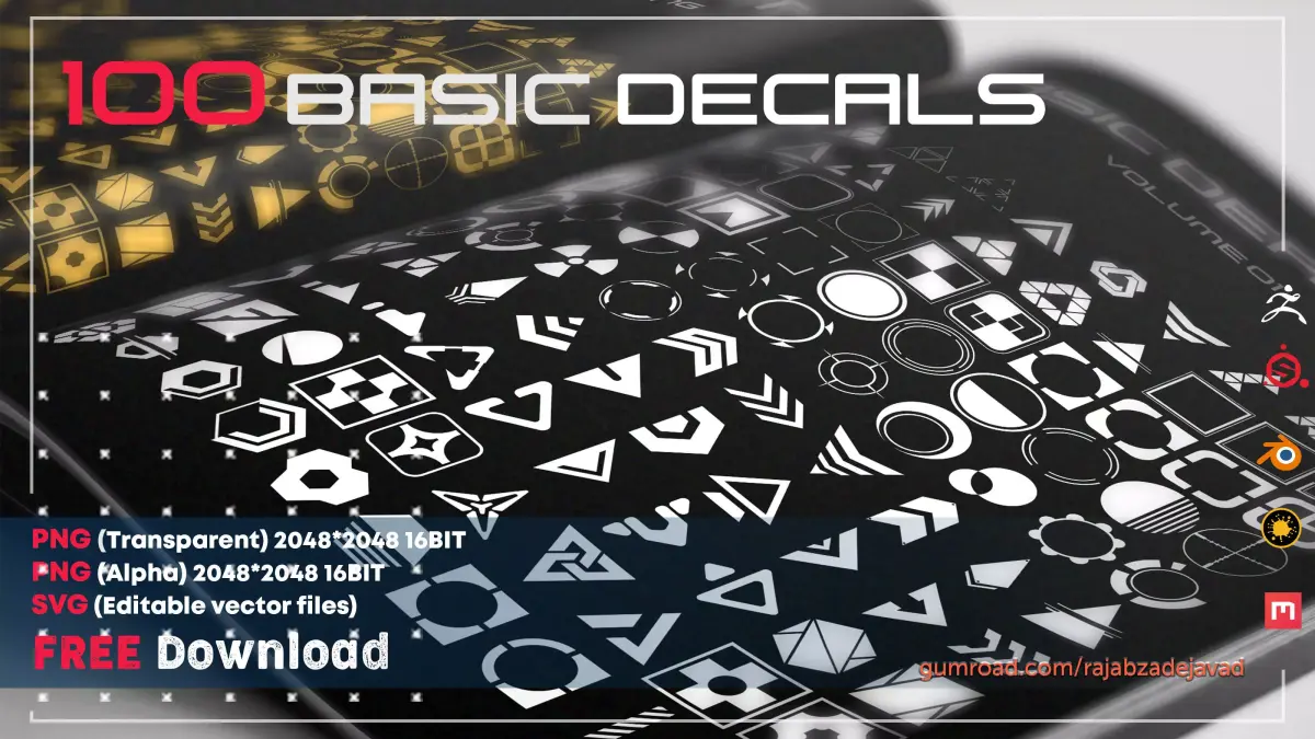 100 basic  decals free donwload Texture