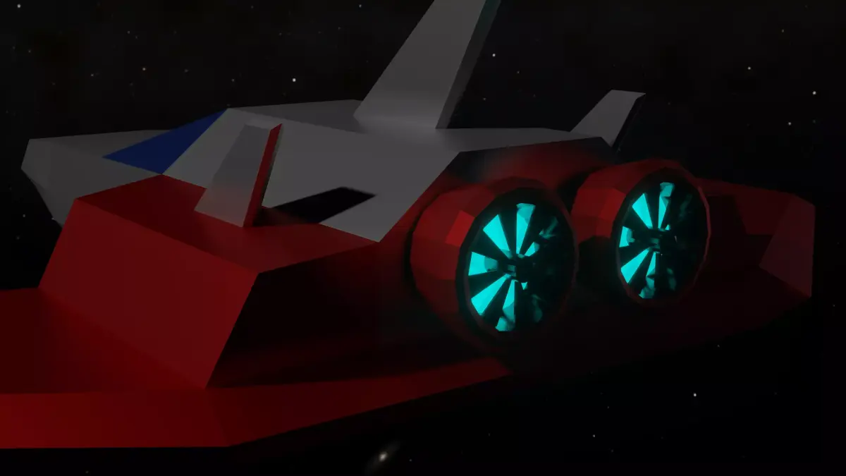 Game Ready Small Spaceship Low-poly 3D model