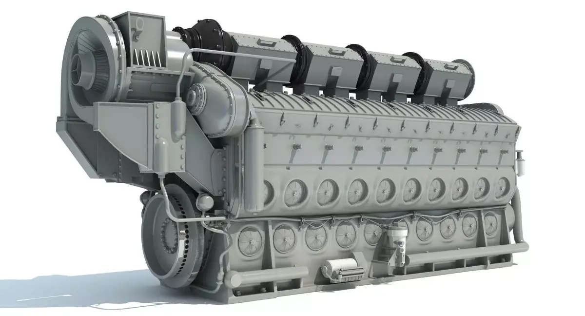 Locomotive Electro-Motive Diesel Engine 3D model