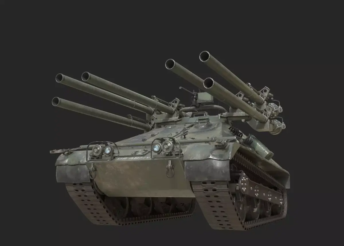 Vietnam War USMC Rifle Multiple 106 mm Self-propelled M50 Ontos Low-poly 3D model