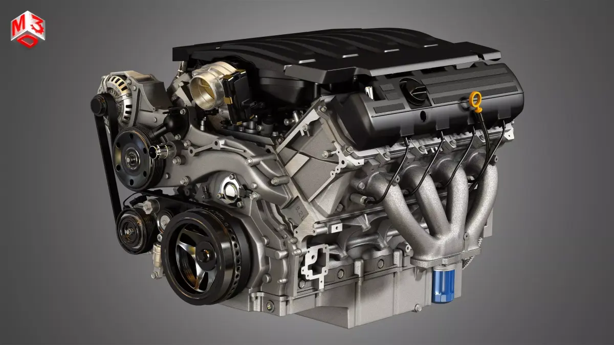 LT1 Engine - V8 Small Block Engine 3D model