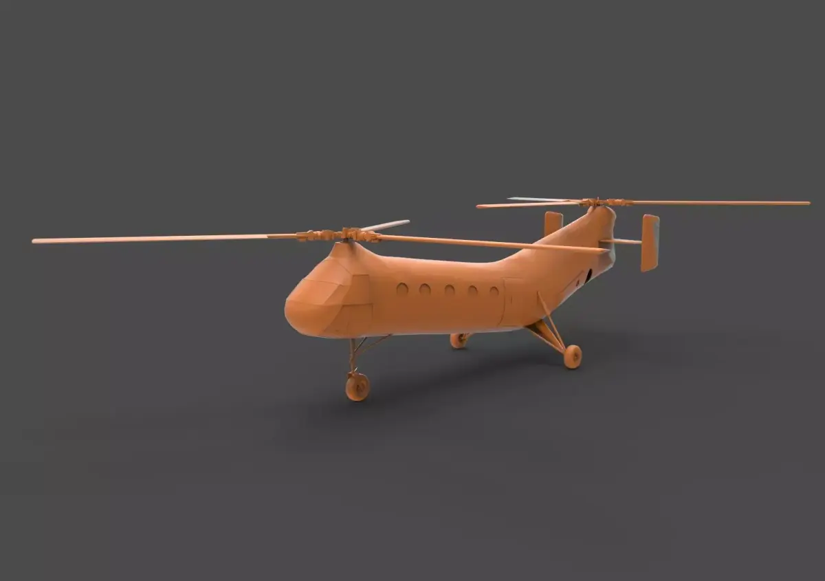 Boeing Vertol H-21 3D print model