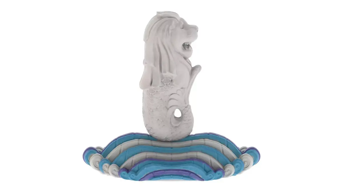 Merlion Statue Low-poly 3D model