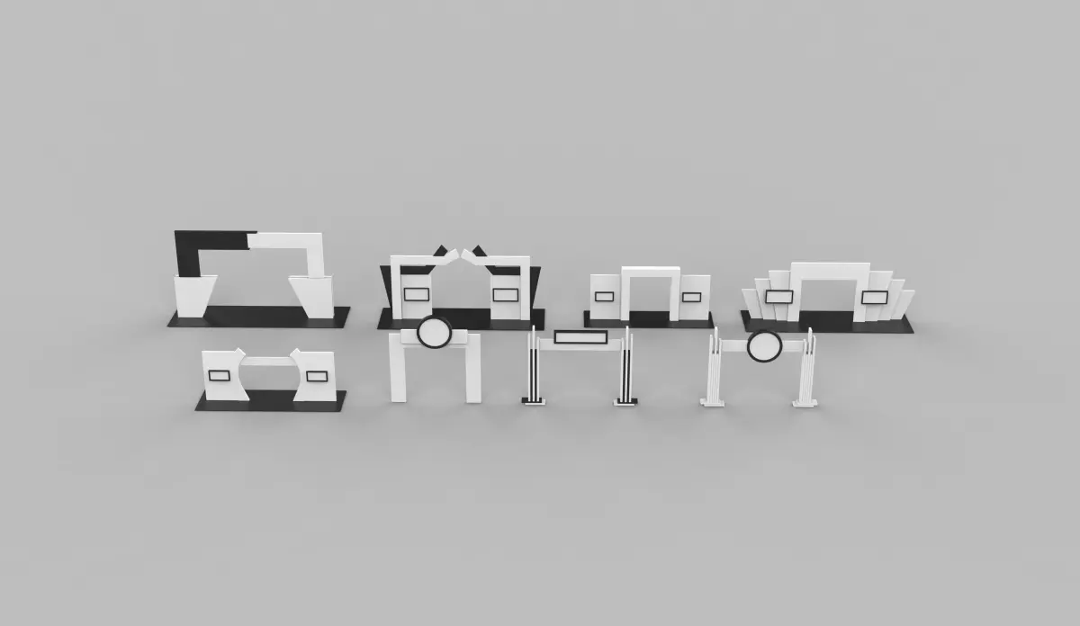 entrance gate set  3D model