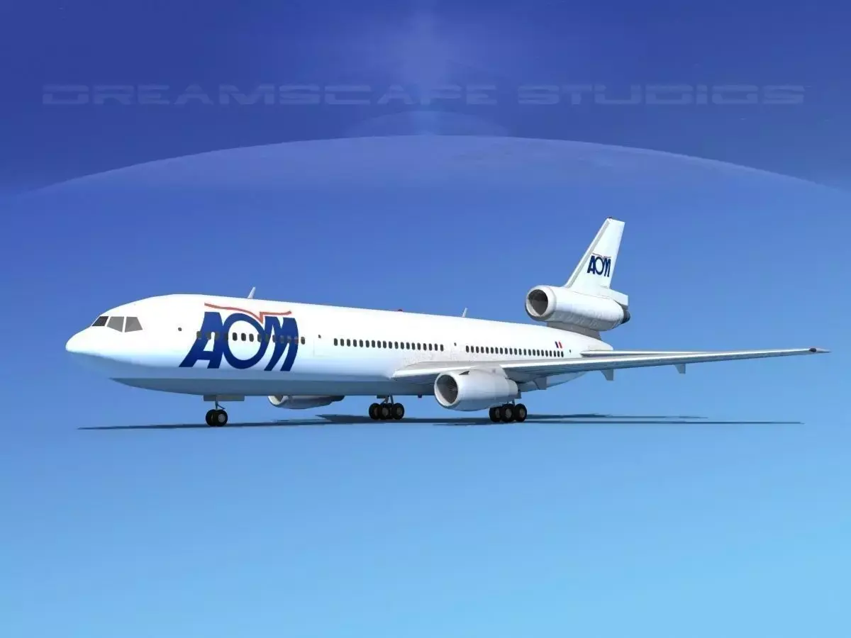 Douglas DC-10 AOM 3D model