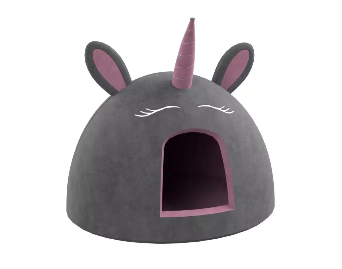 Unicorn Meow Hut Cat Hut Cat Tent Cozy Black 3D model