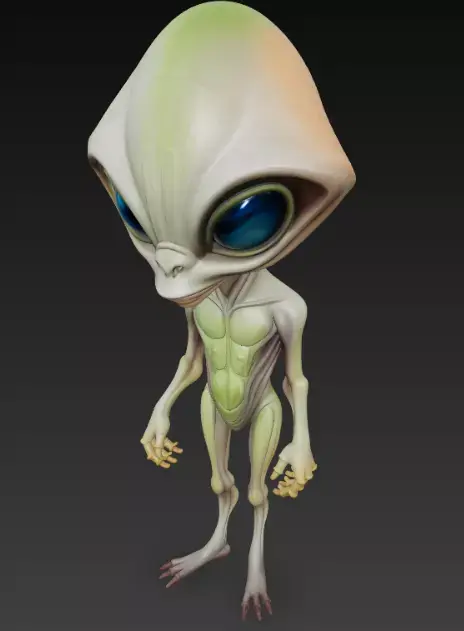 Abe Green the Alien  3D print model