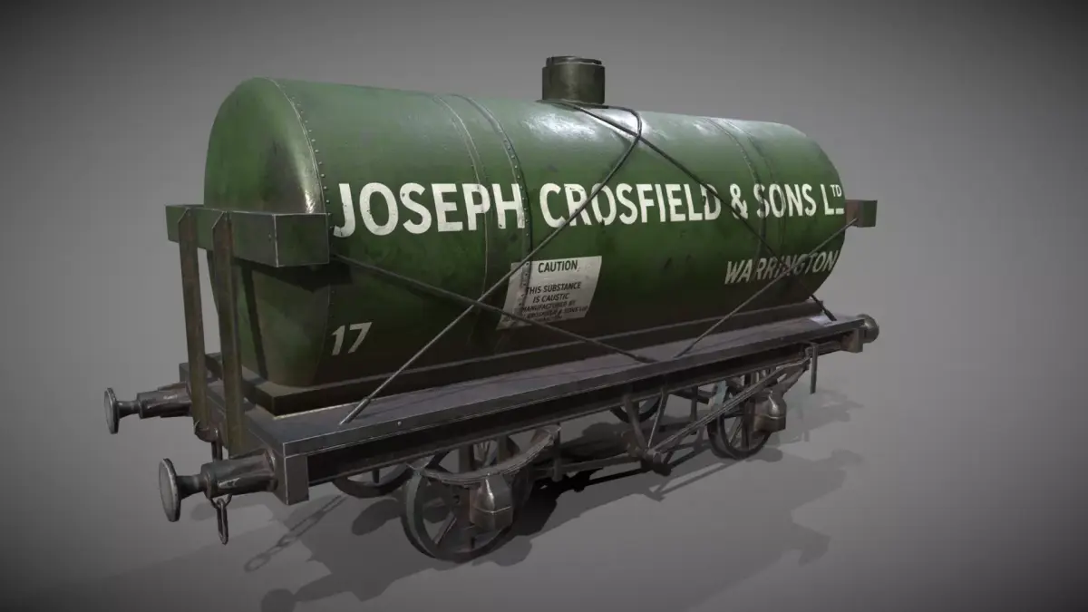 Rail tanker Low-poly 3D model
