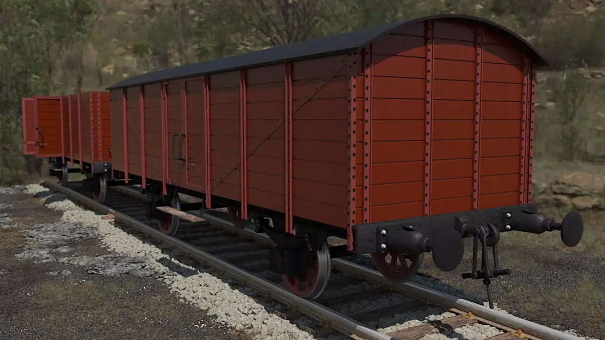 Type GR20 railway wagons 3D model