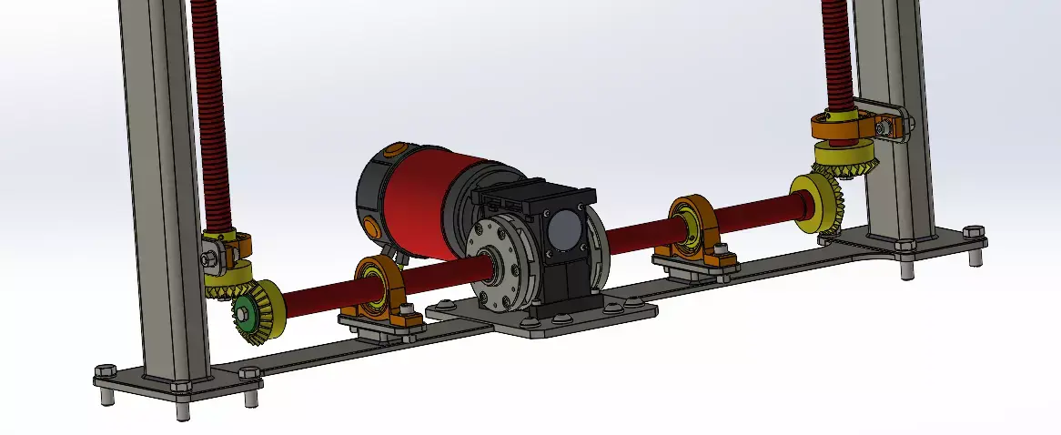Worm Gear Box Motor Elevator  3D model