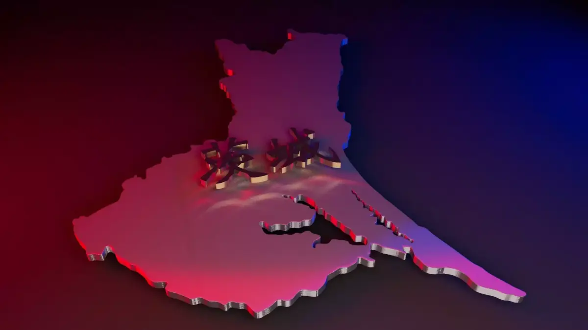 Ibaraki map 3D model