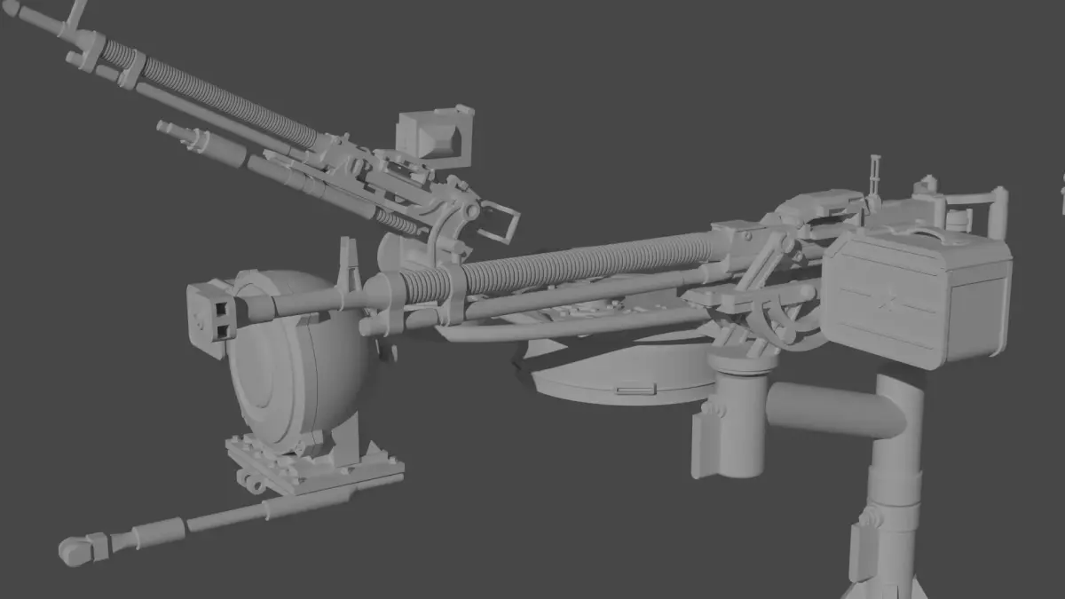 Soviet MG DHSK 3D Printable Model 1 35 3D print model