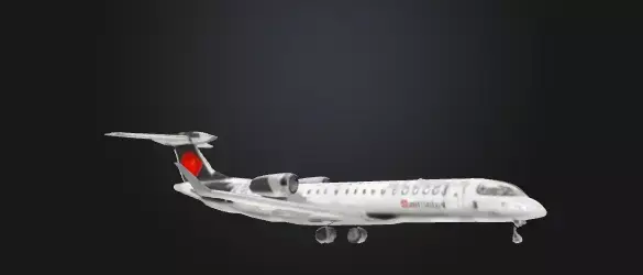 CRJ-900 plane crash 3D model 3D model