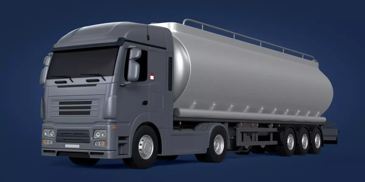 Generic Fuel Tanker Truck -- Semi Trailer -- Tank 3D model