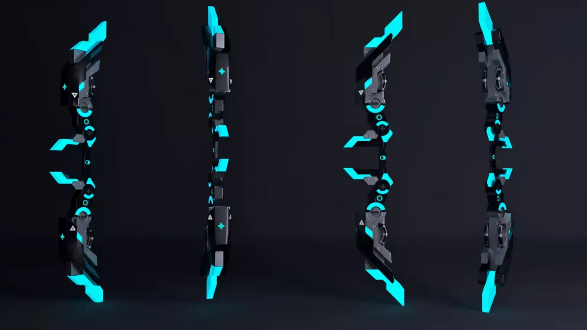 Project Ashes Bow From League Of Legends Low-poly 3D model