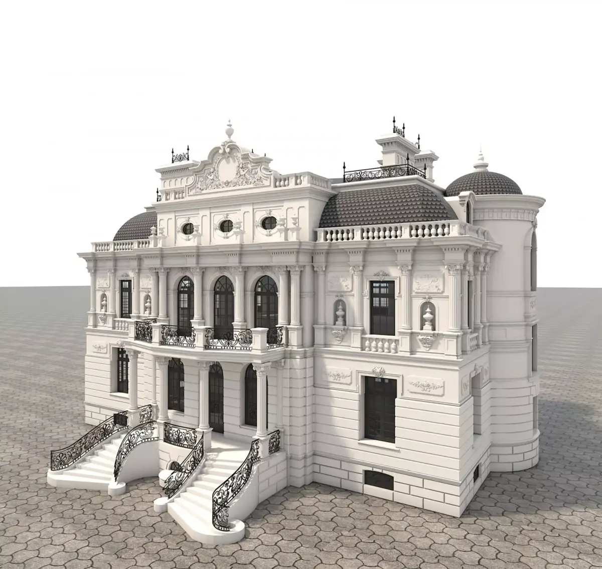 Classical style Villa 2 3D model
