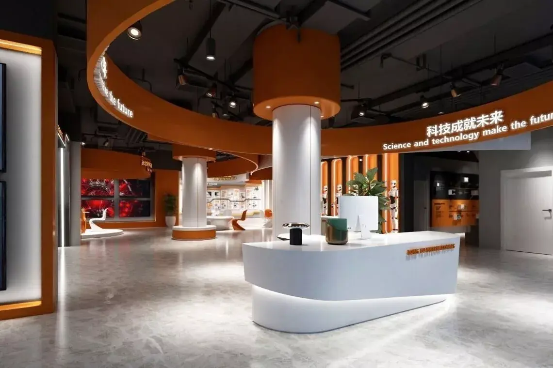 Orange Halo Future Technology Exhibition Lobby 3D model