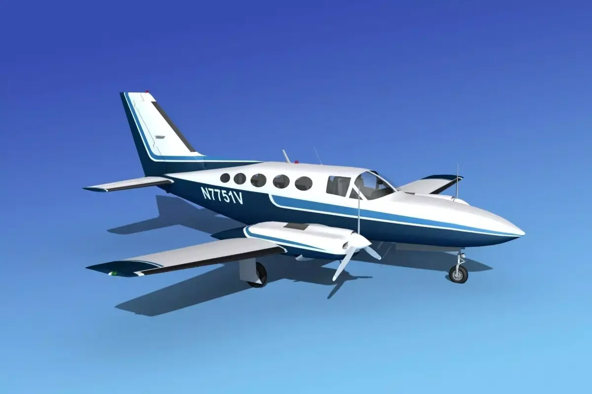 Cessna 414A Chancellor V01 3D model