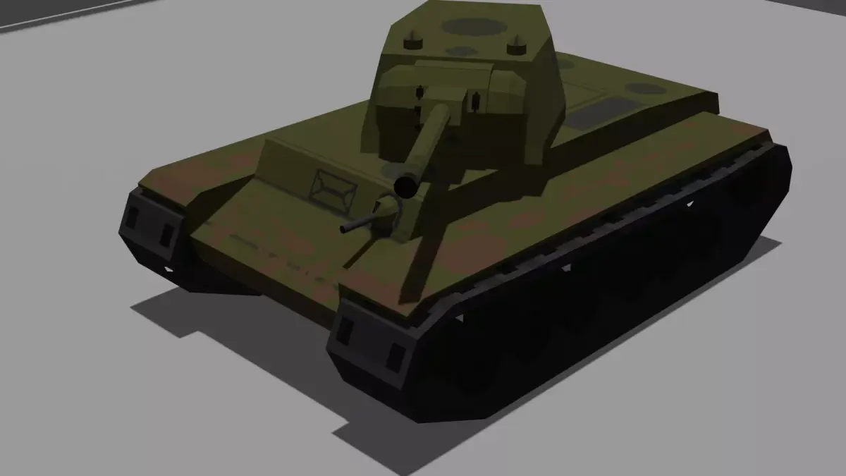 Low-poly KV-1 Low-poly 3D model