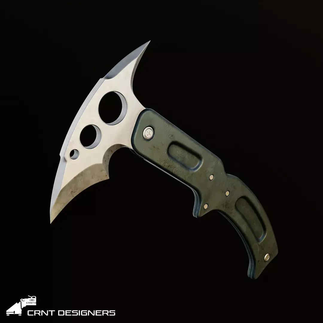 Fighter Axe Low Poly PBR 3D Model Low-poly 3D model