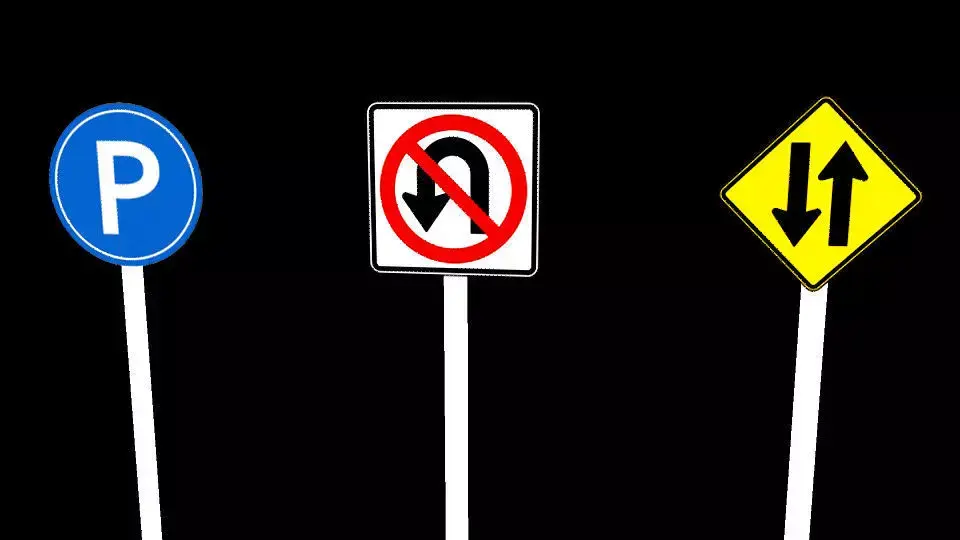 Road Sign Board  Low-poly 3D model