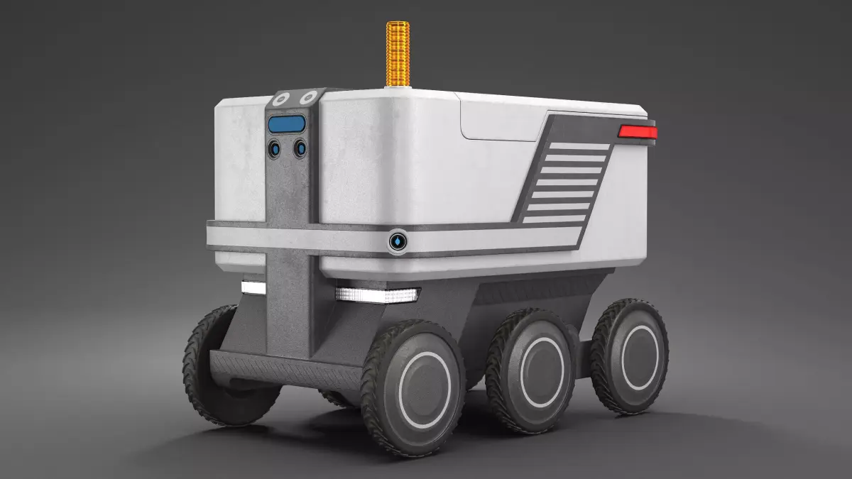 Delivery Courier Robot PBR 3D model