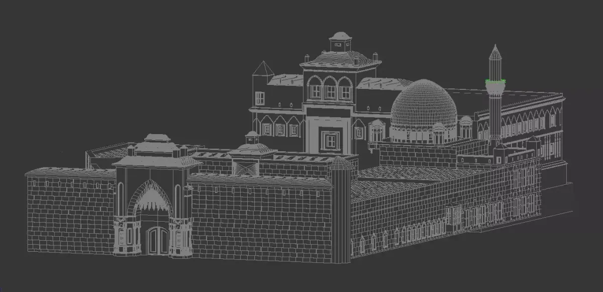  Historic Islamic Palace - Ishak Pasha Palace - Only Model 3D model