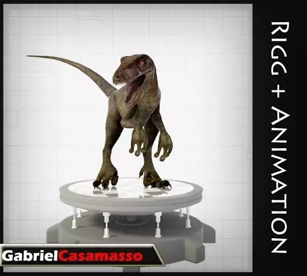 Velociraptor Low-poly 3D model shop